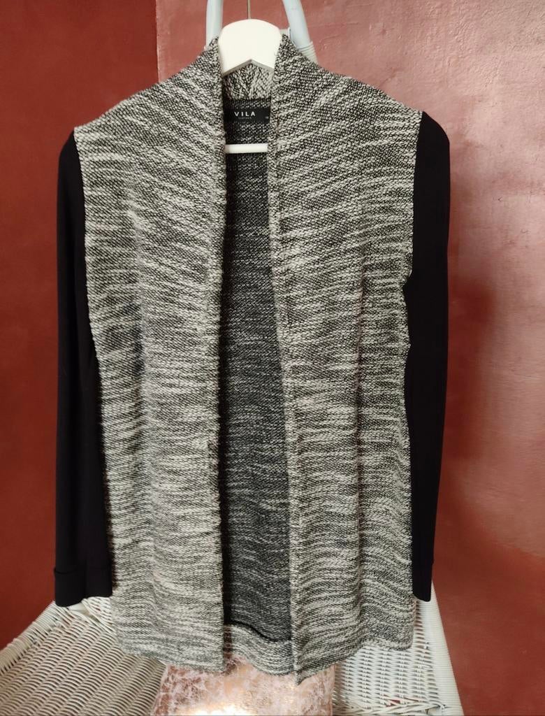 Vila - Zwart gemêleerd vest - mt xs, Verzenden, Zwart, Vila, Maat 34 (XS) of kleiner