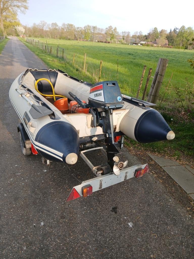 Yamaha rubberboot met buitenboordmotor en trailer, Ophalen, Gebruikt, Yamaha, Benzine