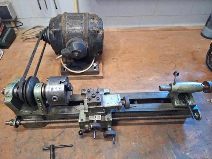 Draaibankje GEJA  opknapper/ restauratie of onderdelen, Doe-het-zelf en Verbouw, Draaibanken, Gebruikt, Metaaldraaibank, Ophalen