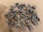 Zilverkleurige plastic soldaatjes militairen soldaten 41x, Hobby en Vrije tijd, Modelbouw | Figuren en Diorama's, Ophalen of Verzenden