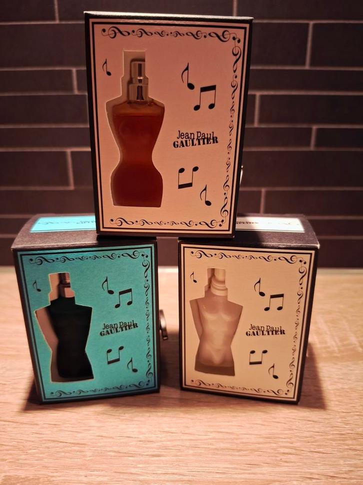 Jean Paul Gaultier miniatuurset met speeldoosjes, Verzamelen, Parfumverzamelingen, Nieuw, Miniatuur, Gevuld, Ophalen of Verzenden