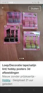 Decoratie tape/satijnlint/loep/ hobby posters 3D Afbeeldinge, Ophalen of Verzenden, Nieuw, Overige thema's, Overige typen