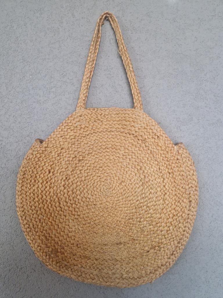Sissy Boy ronde jute tas - doorsnee 50cm, Ophalen, Gebruikt, Bruin, Shopper