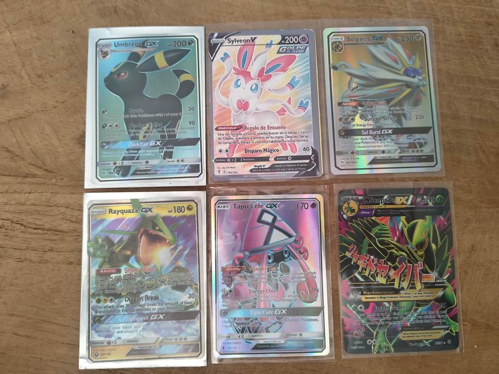 Exclusieve Pokémon Kaarten Set - GX, V, EX, Ophalen of Verzenden, Zo goed als nieuw, Meerdere kaarten, Foil