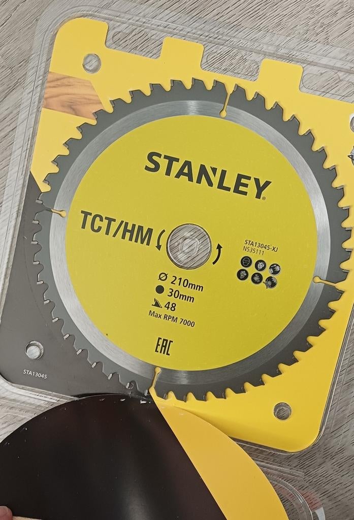 Stanley Zaagblad TCT/HM - 210mm, 48 tanden, Nieuw, Doe-het-zelf en Verbouw, Gereedschap | Zaagmachines, Cirkelzaag, Nieuw, Ophalen of Verzenden