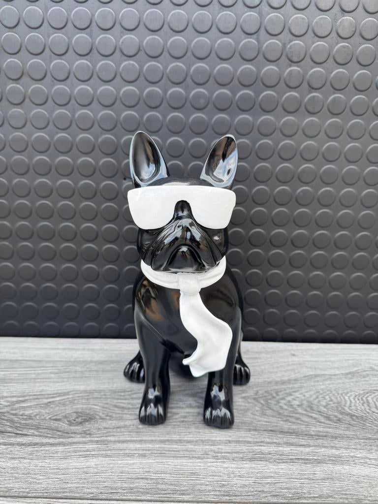 franse bulldog (bril) 28hoog 14breed/Nieuw!, Verzamelen, Beelden en Beeldjes, Ophalen of Verzenden, Nieuw, Dier