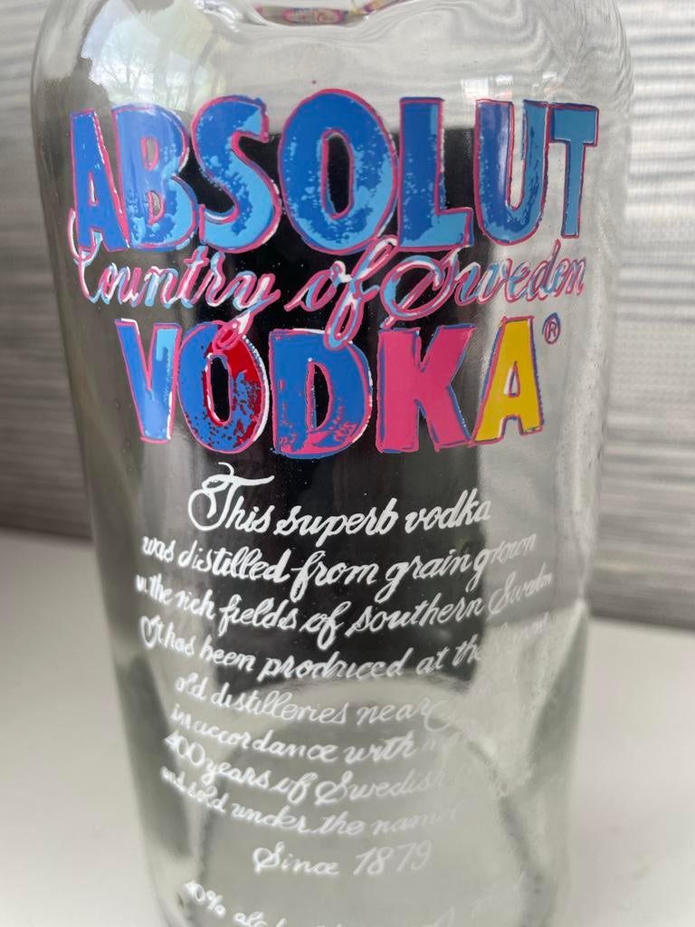 Absolut Vodka - Andy Warhol fles, Verzamelen, Ophalen of Verzenden, Gebruikt, Verpakking