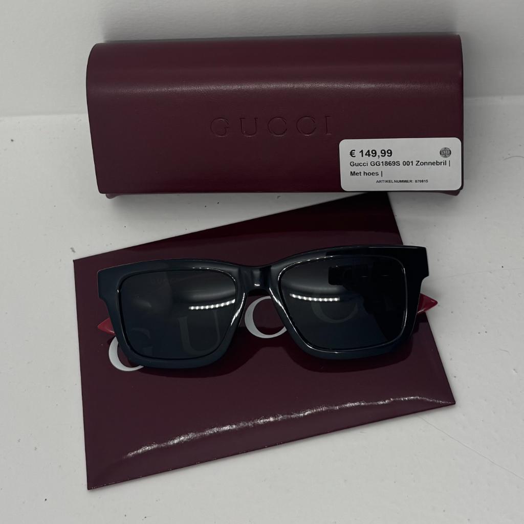 Gucci GG1869S 001 Zonnebril | Met hoes |, Overige merken, Zonnebril, Toulonselaan 72, Ophalen of Verzenden