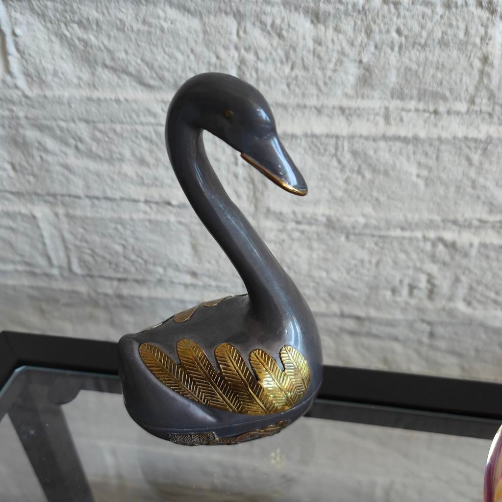 Decoratieve Zwaan met Gouden Details - Vintage Stijl, Ophalen of Verzenden, Zo goed als nieuw, Dier