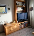 Massief blank eiken wand- annex tv meubel, Ophalen, 25 tot 50 cm, Minder dan 100 cm