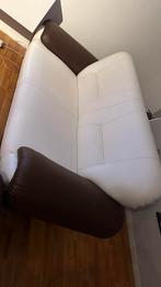 Tweedelige bankstel bruin wit - Nette en schone staat, Huis en Inrichting, Banken | Bankstellen, Tweepersoons, Ophalen of Verzenden