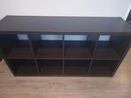 IKEA | Kallax 4x2 zwartbruin, Huis en Inrichting, Woonaccessoires | Cd- en Dvd-rekken, Ophalen, Zo goed als nieuw, Hout, Cd's