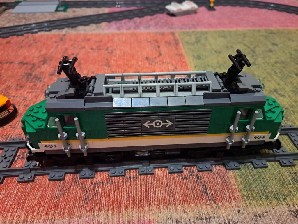 Elektrische lego trein set 60198 met veel rails en wissels e, Ophalen, City, Compleet, Lego