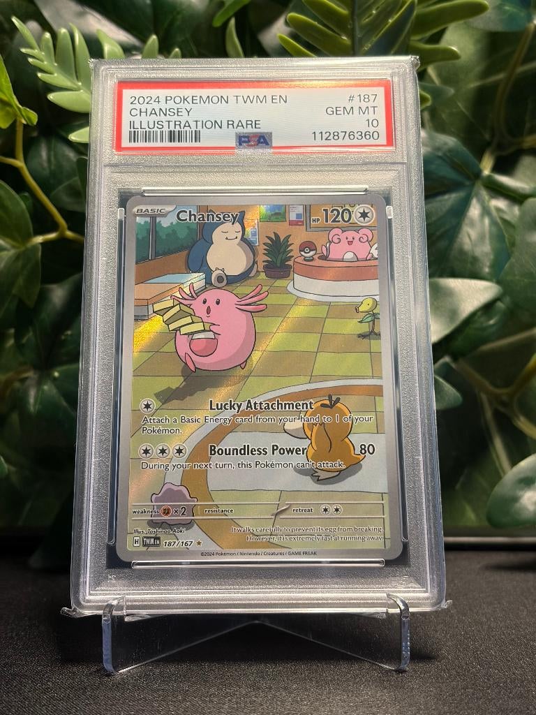 Pokémon - Chansey #187 PSA10, Hobby en Vrije tijd, Verzamelkaartspellen | Pokémon, Nieuw, Losse kaart, Foil, Ophalen of Verzenden