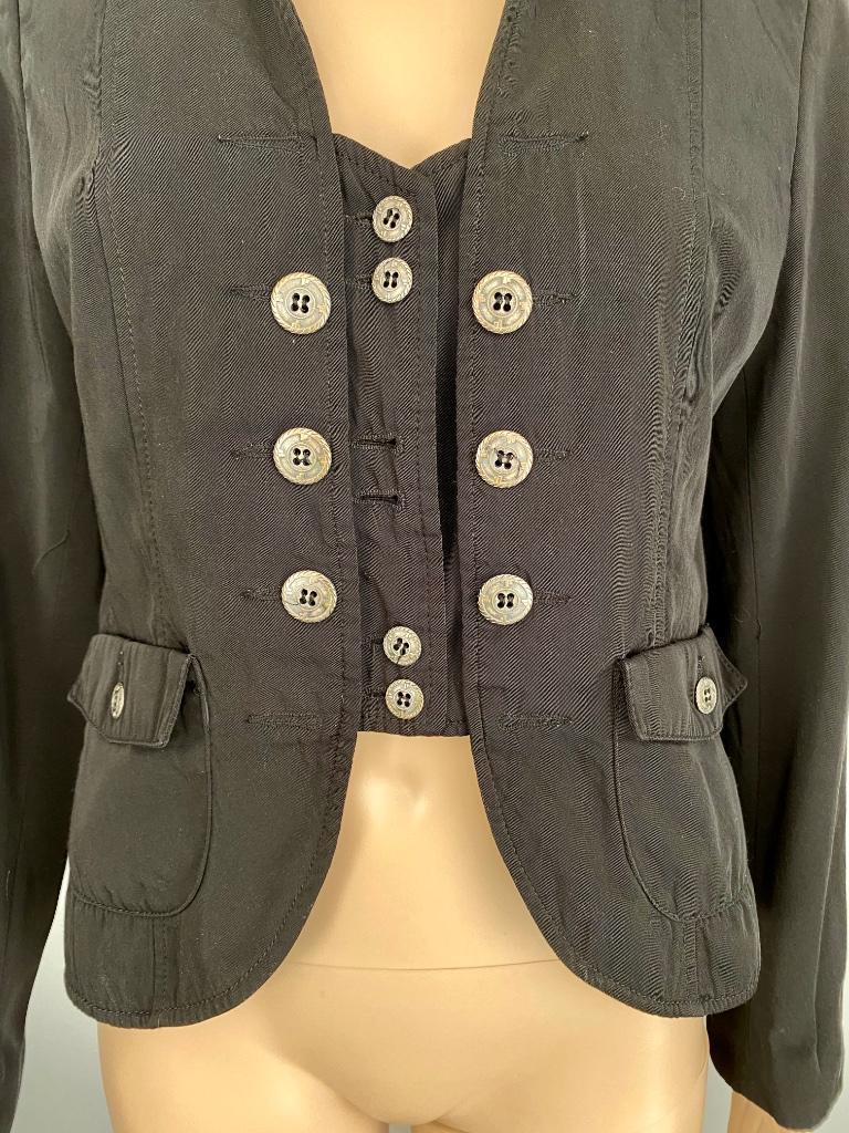 G638 Laura di Sarpi mt. 38=M Napoleon jasje blazer colbert, Maat 38/40 (M), Zwart, Ophalen of Verzenden, Zo goed als nieuw