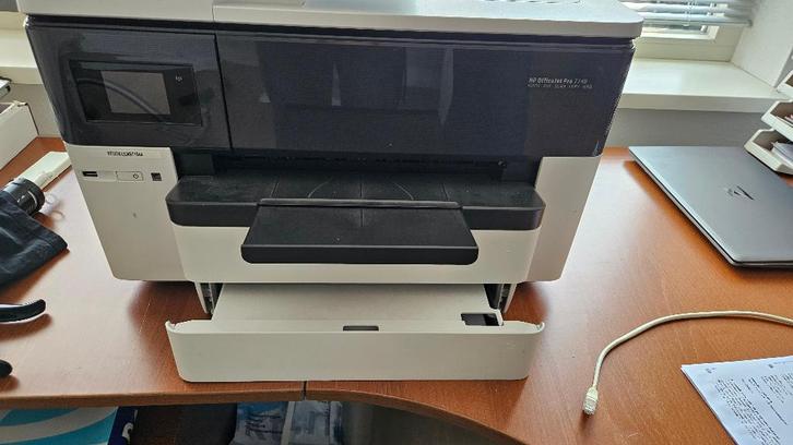 Printer HP officejet pro7740 defecte printkop + 6 cartridge, Computers en Software, Printers, Gebruikt, All-in-one, Inkjetprinter