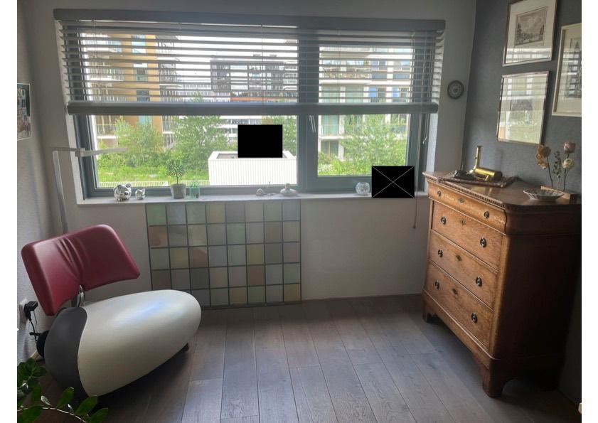 Sfeervolle houten jaloezieën 244 breed x 120 hoog, Huis en Inrichting, Stoffering | Gordijnen en Lamellen, Ophalen, Gebruikt, Modern, warm, sfeervol