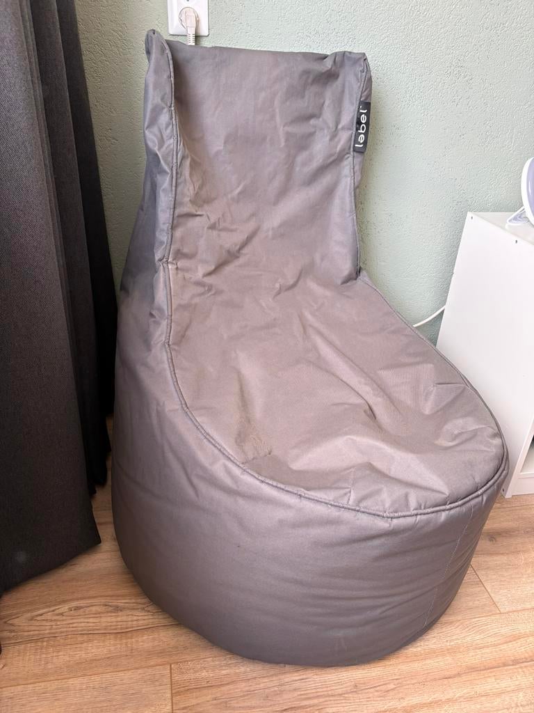 Zitzak grijs merk Label, Huis en Inrichting, Ophalen, Zo goed als nieuw, Grijs