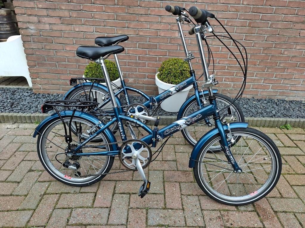 Set vouwfietsen Stokvis City Cat met versnellingen, Fietsen en Brommers, Ophalen, Gebruikt, 20 inch of meer, Versnellingen