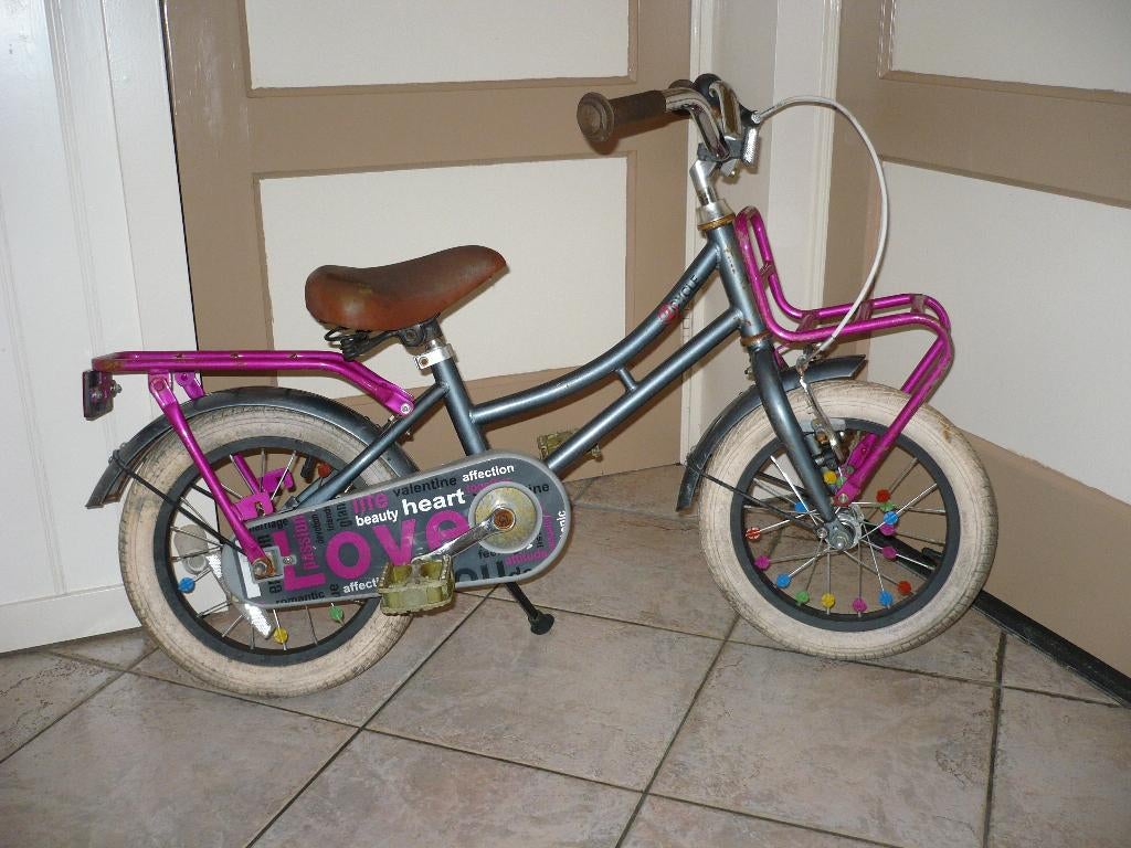 Mooie 14 inch meisjesfiets kinderfiets, Fietsen en Brommers, Fietsen | Kinderfietsjes, Ophalen, Gebruikt, Minder dan 16 inch