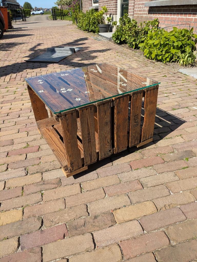 Tafel van fruitkistjes, Huis en Inrichting, Woonaccessoires | Kisten, Ophalen, Gebruikt, 50 tot 100 cm, 50 tot 75 cm