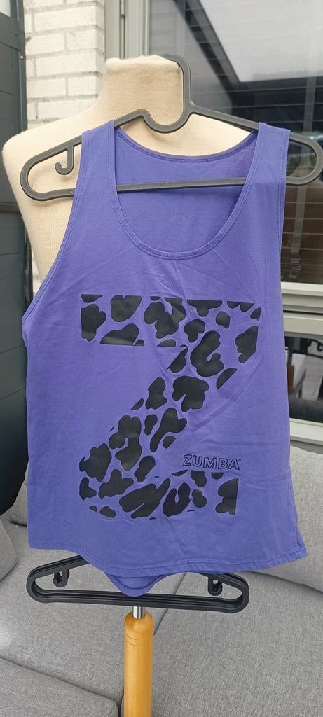 Mooie paarse Zumba top maat S zgan, Ophalen, Zo goed als nieuw, Maat 36 (S), Paars