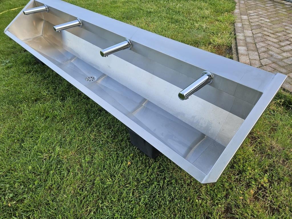 Saniflex RVS Wastrog + Hansa Infrarood Kranen (Contactloos), Ophalen, Zo goed als nieuw, Rvs, Overige typen