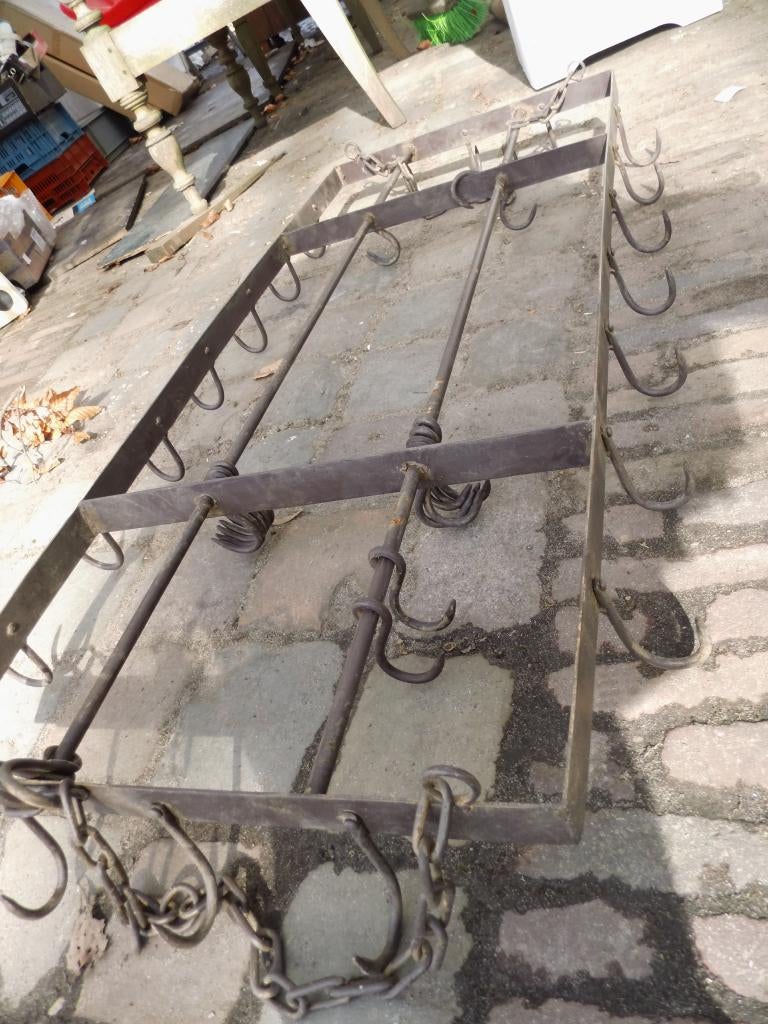 potten en pannenrek keuken kookeiland ca 40 haken 65 x 135, Antiek en Kunst, Ophalen