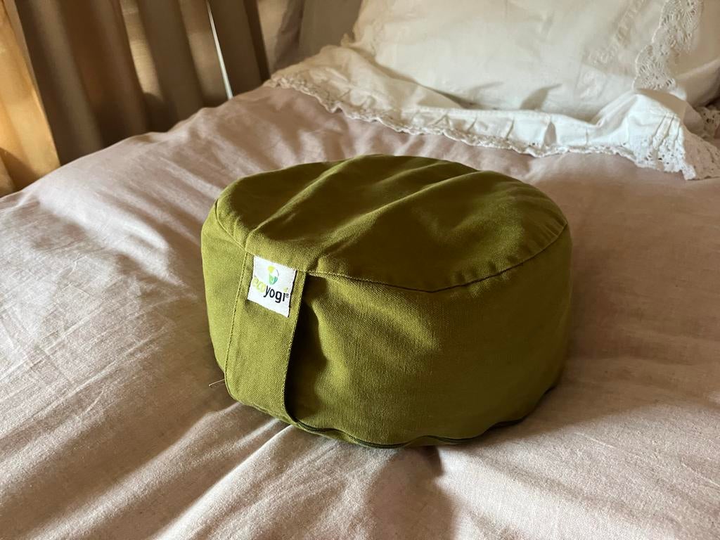 Eco yogi meditatiekussen groen, Sport en Fitness, Yoga en Pilates, Ophalen of Verzenden, Zo goed als nieuw, Yoga-accessoire