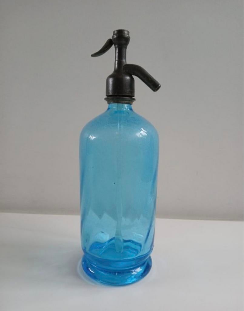Antieke blauwe sodafles, Antiek en Kunst, Ophalen of Verzenden
