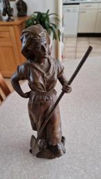 antiek zwaar beeld koper-brons ?, Ophalen of Verzenden