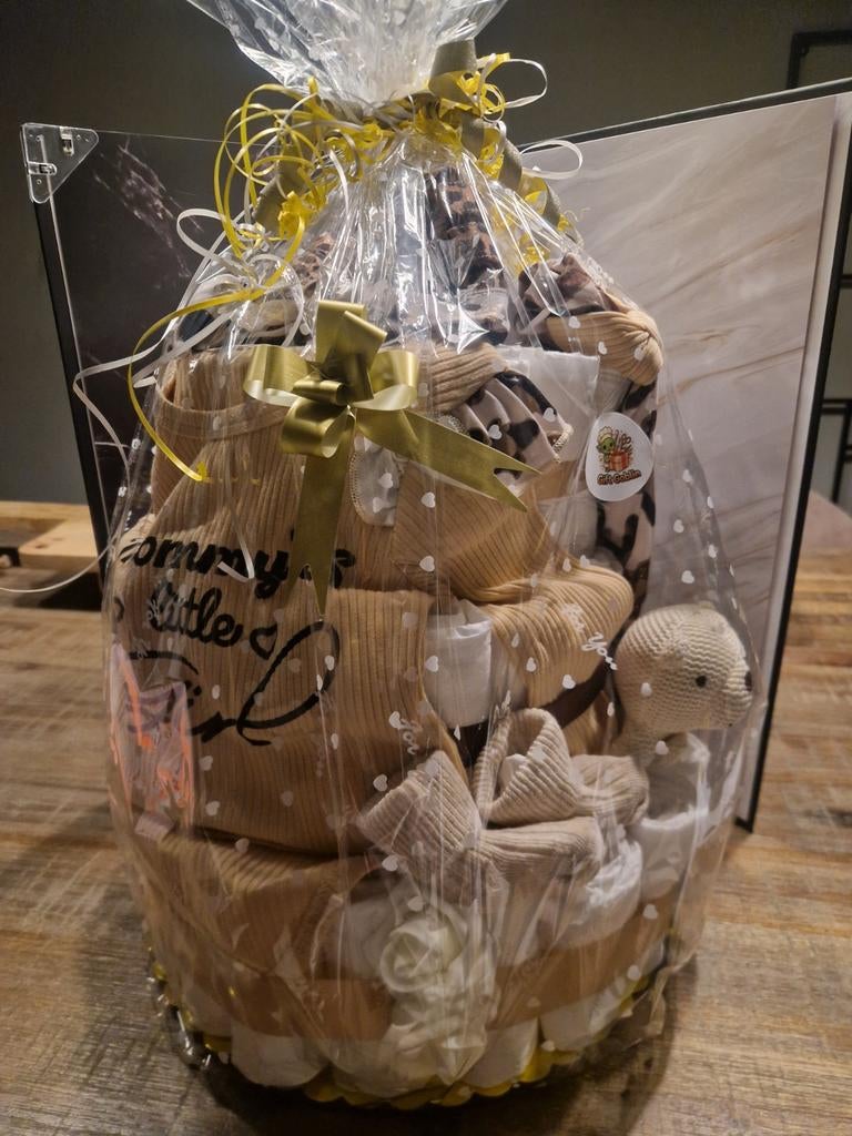 Luiertaart "luipaard", Kinderen en Baby's, Kraamcadeaus en Geboorteborden, Ophalen of Verzenden, Nieuw, Kraamcadeau