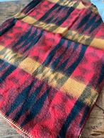 Deken - wol - rood/geel/bruin - Tetem - afm. 1.93 x 1.48, Ophalen of Verzenden
