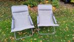 2 Lafuma Transabed ligstoelen grijs, Ophalen, Zo goed als nieuw, Campingstoel