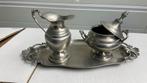 Tinnen Suikerpot, Melkkannetje & Serveerblad, Antiek en Kunst, Antiek | Tin, Ophalen of Verzenden