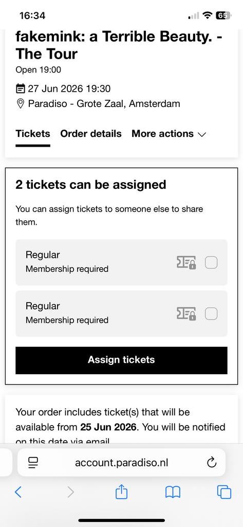 Fakemink tickets, Twee personen