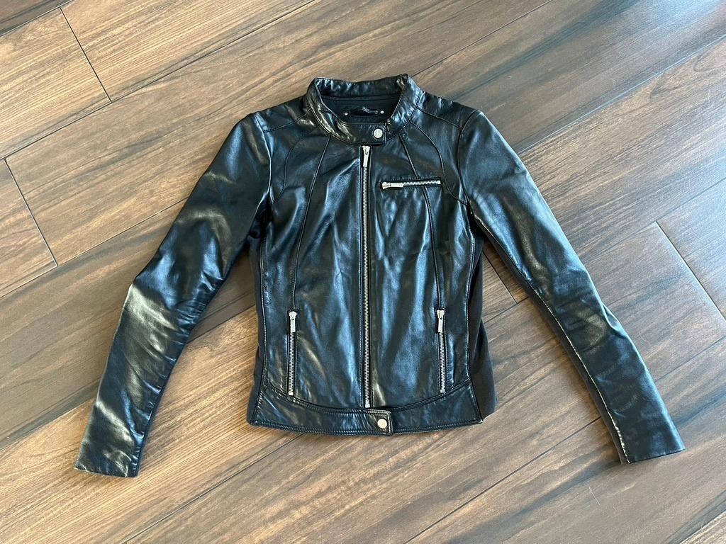 ARMA lederen jas m. 36, Zwart, Arma, Ophalen of Verzenden, Zo goed als nieuw