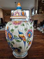 Polychroom Delfts Aardewerk 'Leidsche Fles' Holland, Ophalen of Verzenden