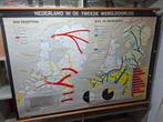 Oude Landkaart  Nederland in de oorlogsjaren., Antiek en Kunst, Antiek | Schoolplaten, Ophalen, Aardrijkskunde