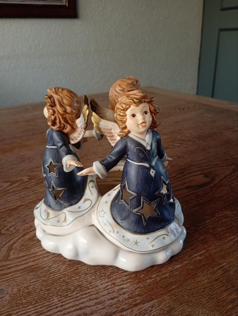 Goebel zwieren de engelen met waxinelichtje kerst, Ophalen of Verzenden, Zo goed als nieuw