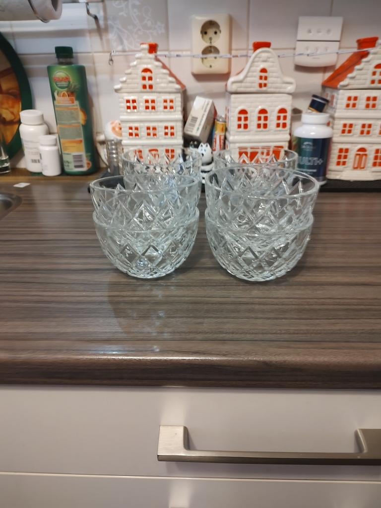 Cristalen compote schaaltjes, Antiek en Kunst, Ophalen of Verzenden