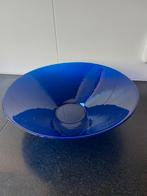 Blauw glazen fruitschaal, Ophalen, Schaal, Rond, Glas