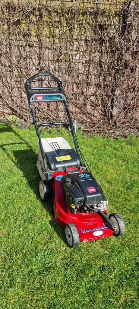 Nette Torro benzine maaier te koop!, Tuin en Terras, Grasmaaiers, Ophalen, Zo goed als nieuw, Opvangzak
