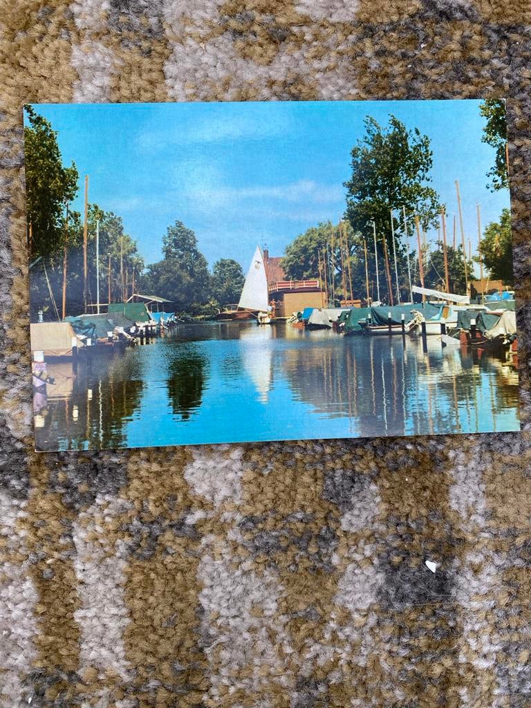 Vintage Ansichtkaart Sassenheim Jachthaven, Ophalen of Verzenden, 1960 tot 1980, Ongelopen, Zuid-Holland