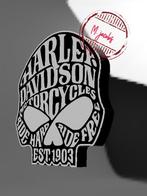 Harley Davidson Flame Skull reclamebak, Ophalen of Verzenden, Nieuw, Lichtbak of (neon) lamp