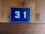 EMAILLE BORD HUISNUMMER 31, Antiek en Kunst, Verzenden