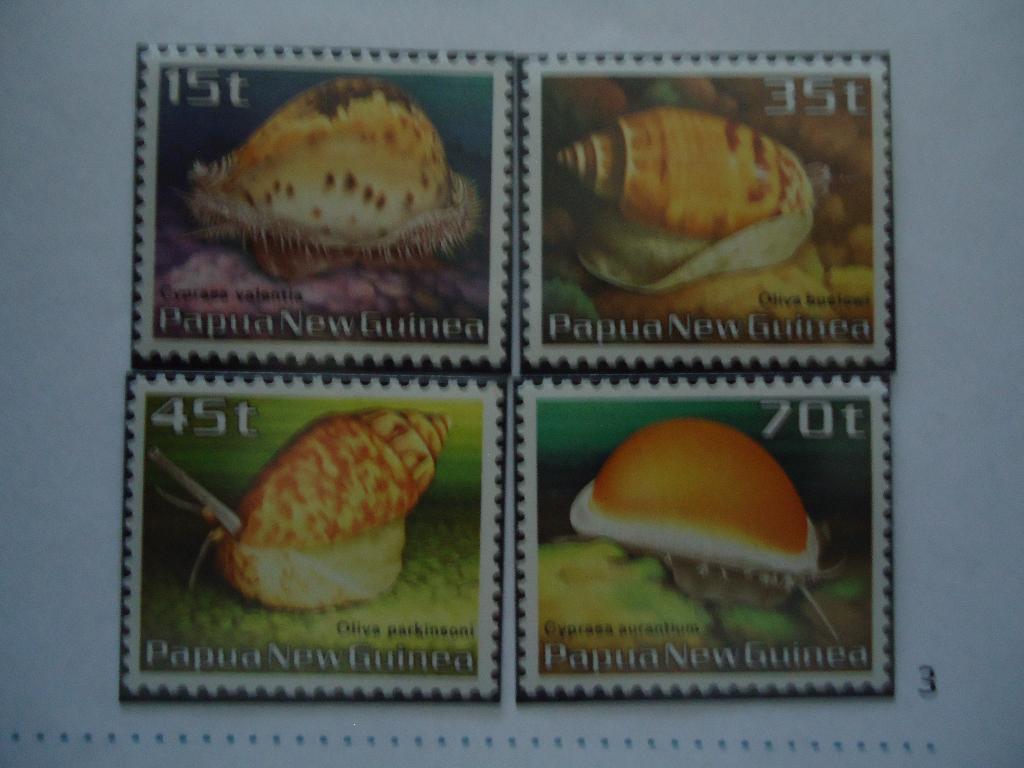Zeeslakken PapuaNewGuinea 1986, mi. 516-19 postfris, Ophalen of Verzenden, Postfris, Dier of Natuur