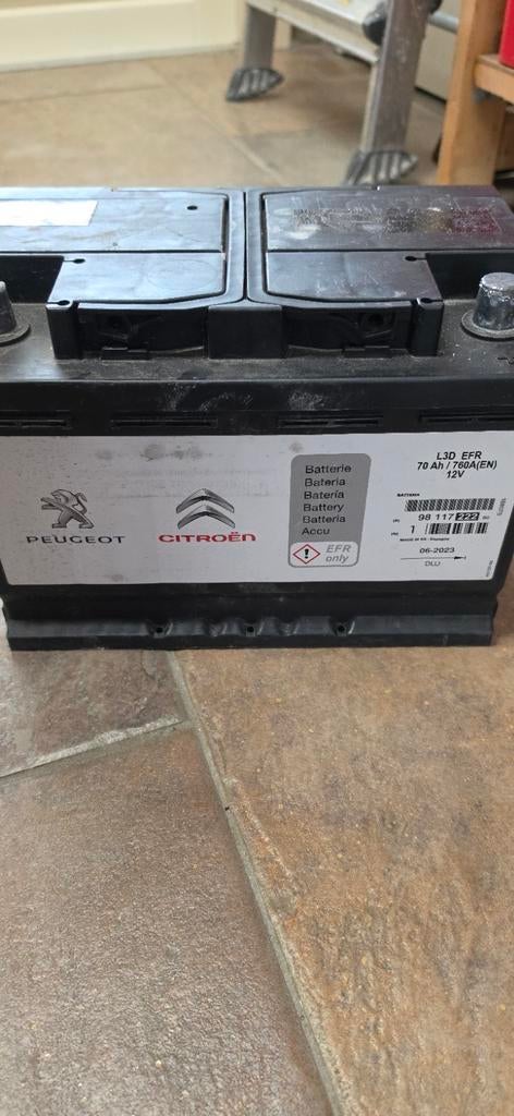 Peugeot/Citroën autoaccu 70Ah 12V L3D EFR, Auto-onderdelen, Accu's en Toebehoren, Ophalen, Gebruikt, Citroën