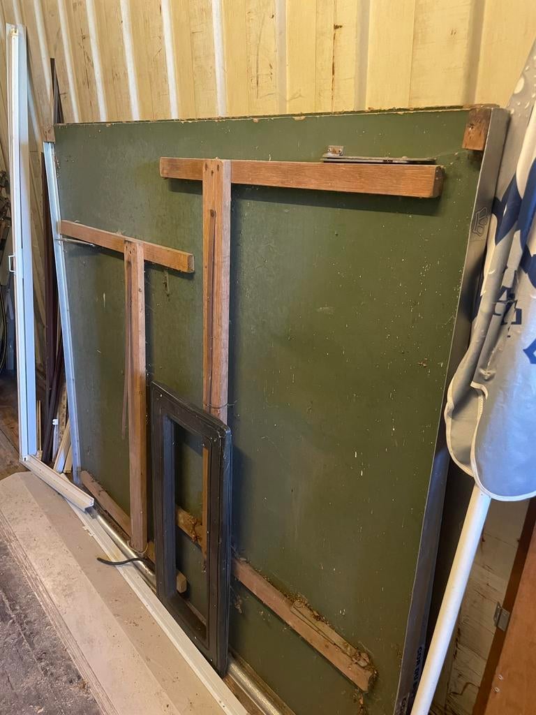 Gratis oude ping pong tafel, Sport en Fitness, Tafeltennis, Ophalen, Gebruikt