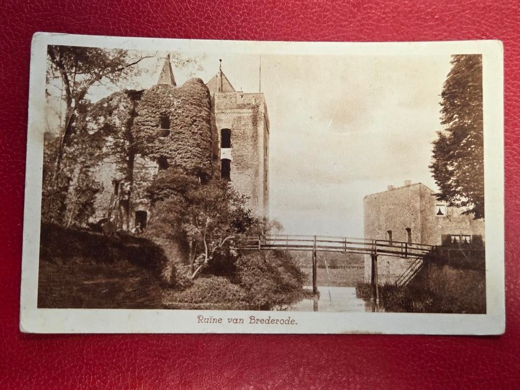 Santpoort-Zuid bij Bloemendaal Ruine van Brederode, Ophalen of Verzenden, Voor 1920, Noord-Holland